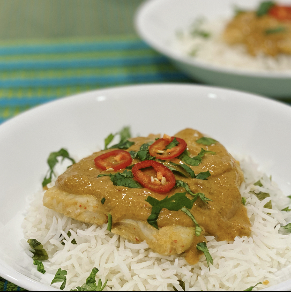 Asian-style fish baked in a banana leaf